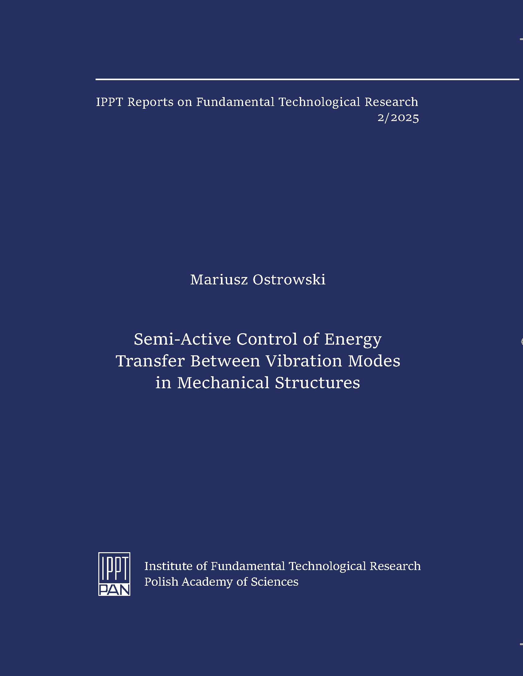 Semi-Active Control of Energy Transfer Between Vibration Modes in Mechanical Structures
